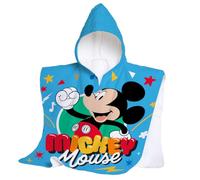 hermet Toalla de Playa con Capucha Mickey Mouse, Poncho de Playa Maxi para niño, 60 x 60 cm, Toalla de Playa o Piscina, 100% algodón Suave
