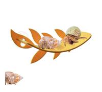 Hermit Crab Climbing Toys - 11.5x5.5x6cm Leaf Shape Suction Cup Reptil Tank Decor Climbing, Gecko Snake Basking Leaf Enrichment Toy for Leopard Gecko Bearded Dragon