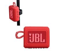 Hermitshell Silicone sleeve is suitable for JBL GO 4 /JBL GO 3 Altavoz portátil resistente al agua (rojo) (solo cubierta de silicona)