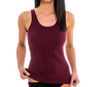 HERMKO 1310 Camisas Interiores para Mujer, Hechas de algodón 100%, Top sin sustancias dañinas con la certificación Eco-Tex 100, Farbe:Burdeos, Größe Damen:40/42 (M)