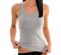 HERMKO 1310 Camisas Interiores para Mujer, Hechas de algodón 100%, Top sin sustancias dañinas con la certificación Eco-Tex 100, Farbe:Gris, Größe Damen:56/58 (XXXL)