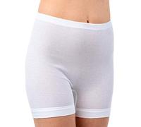 HERMKO 1900 Pack de 4 Bragas Faja de Pernera Larga 100% algodón, Farbe:Blanco, Größe Damen:56 (XXXL)