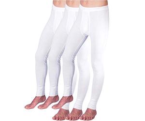 HERMKO 3540 Kit de 3 Pantalones Interiores para Hombre Long Johns, Farbe:Blanco, Größe Herren:12 (XXXXXXL)