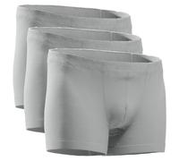 HERMKO 3901 - Pack de 3 calzoncillos bóxer para hombre de 100% algodón orgánico, gris, M