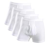 HERMKO 3940 Pack de 4 Calzoncillos de Hombre con Pernera Alta, Farbe:Blanco, Größe Herren:11 (XXXXXL)