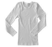 HERMKO 62830 Camiseta de Manga Larga Funcional para niños para Deportes y Vida Cotidiana, Farbe:Blanco, Größe Kinder:7-8 años