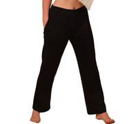 HERMKO 984 Pantalones de Estar por casa para Mujer, Tratamiento, Gimnasia, con Bolsillo, 100% algodón, Farbe:Negro, Größe Damen:44/46 (L)