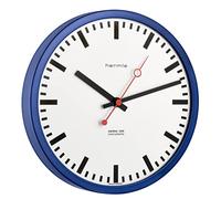 Hermle Reloj de estación de ferrocarril 30471-362100 de Cuarzo, Color Azul