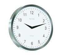 Hermle Uhrenmanufaktur - Reloj de pared (acero inoxidable, 30 x 5 cm), color plateado