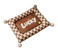 Hermosa alfombra de cama para perros con divertidos juguetes de pelota, acolchado de algodón PP, almohadilla suave y lavable para mascotas, alfombrilla cómoda para la presentación de mascotas, cojín
