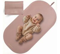 Hermosa almohadilla cambiador portátil para bebé, lavable y fácil de limpiar, la almohadilla de cuero vegano impermeable perfecta para viajar