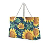 Hermosa bolsa de playa amarilla a prueba de arena para el día de los padres para viajes con cremallera, artículos esenciales de viaje, regalos de playa, regalos de cumpleaños para mujeres