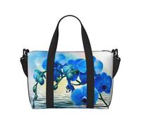 Hermosa bolsa de viaje cruzada de mano con diseño de flores, bolsa de viaje para deportes y fitness, bolsa de equipaje de viaje