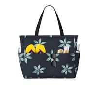 Hermosa bolsa de viaje multifuncional de camelia para playa, con múltiples bolsillos, diseño de moda, adecuada para varios lugares al aire libre