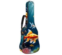 Hermosa bolsa para guitarra acústica, impermeable, con múltiples bolsillos, 42.9 x 16.9 x 4.7 pulgadas, bonito pez dorado, multicolor, 42.9x16.9x4.7 in, Bolsa para guitarra