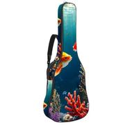 Hermosa bolsa para guitarra, impermeable con múltiples bolsillos, para guitarra acústica de 40/41/42 pulgadas, bonito pez dorado, multicolor, 42.9x16.9x4.7 in, Bolsa para guitarra