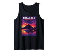 Hermosa Bora Bora Polinesia Francesa Atardecer Camiseta sin Mangas