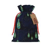 Hermosa botella de regalo de Navidad Under The Night Sky tamaño S, bolsa de regalo de lino para vacaciones, aniversario de Navidad como embalaje de regalo.