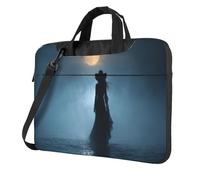 Hermosa bruja caminando sobre el agua, bolsa para ordenador portátil de 15,6 pulgadas, funda acolchada para mujeres y hombres