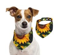 Hermosa bufanda para mascotas con estampado de girasol, para perros y gatos, para Navidad, invierno, elegante regalo más cálido