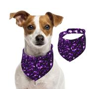 Hermosa bufanda para mascotas con estampado de purpurina morada, suave y cómoda, accesorio de vacaciones para Navidad, cálido y elegante regalo