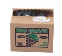 Hermosa Caja automática para Ahorrar Monedas y Dinero en Forma de Gato, Hucha interactiva para niños, Bonita jarrilla de Ahorro con Animal y Sensor de Movimiento, Ideal para niños (Gato UVA)