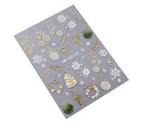 Hermosa calcomanía de arte de uñas de alce copos de nieve calcomanías de uñas Navidad pegatinas de uñas decoración de uñas para mujeres y niñas