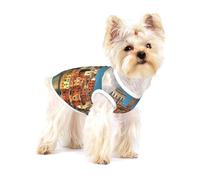 Hermosa camisa de perro con estampado italiano, chaleco para razas pequeñas como chihuahuas, yorkies y cachorros