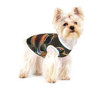 Hermosa camiseta para perros con retrato de pareja de animales, suave 100 % algodón, perfecta para perros pequeños a medianos, camisas elegantes y cómodas para perros, talla M