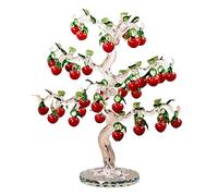 Hermosa Cristal Rojo Cerezo Estatuillas Artesanía Fengshui Ornamento Decoración del hogar-6 cuelga_PORCELANA