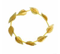 Hermosa diadema de tiara de hoja dorada, postizo para eventos temáticos de mujeres y fiestas de disfraces
