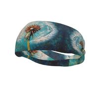 Hermosa diadema deportiva unisex de diente de león, para correr, baloncesto, yoga, deportes, fitness, sudor,