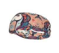 Hermosa diadema deportiva unisex de unicornio, banda elástica para correr, baloncesto, yoga, deportes, fitness, sudor