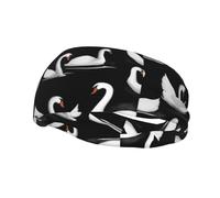Hermosa diadema elástica de cisne para yoga, deportes, fitness, unisex, para correr, baloncesto, absorbe el sudor,