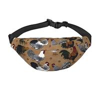 Hermosa estrella de mar adecuada para deportes, correr, viajar, al aire libre, riñonera unisex para hombres y mujeres, Estampado de gallo y pollo, Talla única, Mochila para bicicleta