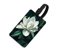 Hermosa etiqueta de equipaje Evergreen Magnolia para bolsa de viaje, maleta, etiquetas de nombre de equipaje