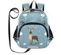 Hermosa Flor Blanca De Ciervo Alce Mochila para Niños Pequeños con Orejas Bolsa Mini de Hombro para Niños de 1 a 6 Años con Cuerda de Tracción