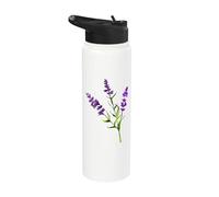Hermosa flor de lavanda amante de la lavanda botánico flor silvestre Stainless Steel Insulated Water Bottle