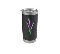 Hermosa Flor Planta de Lavanda Vaso térmico de acero inoxidable de doble pared