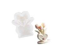 Hermosa flor y contorno de amor molde de fabricación de luz de silicona de grado alimenticio para decoración del hogar molde de jabón hecho a mano