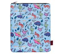 Hermosa Funda de Dinosaurio de Bolsillo, Tela Lavable, Funda con Cremallera, Regalo de Dinosaurio Mediano de 11 Pulgadas x 8,7 Pulgadas para los Amantes del Libro