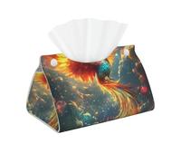 Hermosa funda larga para caja de pañuelos Phoenix, soporte para pañuelos de piel sintética, elegante dispensador de pañuelos para baño, sala de estar, oficina, dormitorio, uso en el coche