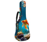 Hermosa funda para guitarra acústica de 40/41/42 pulgadas, bolsa impermeable con capa protectora y múltiples bolsillos, bonito pez dorado, multicolor, 42.9x16.9x4.7 in, Bolsa para guitarra