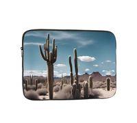Hermosa funda para portátil de 12 pulgadas con estampado de cactus, accesorio esencial para viajes y uso en la oficina