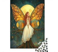 Hermosa Hada Rompecabezas para Adultos 70x50cm/1000pcs,Juegos De Desafío De Tree of Life Before The Luna Llena