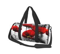 Hermosa impresión de Tinta de Flor de Amapola, Bolsa de Viaje de Gran Capacidad, Bolso Redondo, Bolsa de Viaje Deportiva, Bolsa de Mano, Bolsa de Fitness