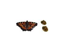 Hermosa insignia de mariposa con concha de tortuga
