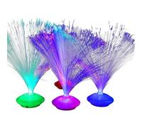 Hermosa lámpara romántica de luz nocturna LED de fibra óptica que cambia de color, pequeña decoración del hogar, centro de mesa, luces sensoriales, proyector de iluminación de mesa para aula, niños