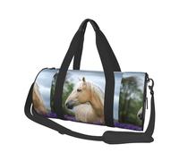 Hermosa Lavanda De Caballo Palomino, Bolsa de Viaje de Gran Capacidad, Bolso Redondo, Bolsa de Viaje Deportiva, Bolsa de Mano, Bolsa de Fitness