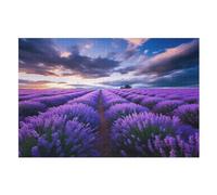 Hermosa lavanda rompecabezas de madera de 1000 piezas, bricolaje, entretenimiento creativo, diversión rompecabezas para adultos y niños a partir de 12 años (75×50cm)